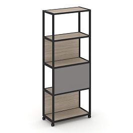 Shelf Mobile Стеллаж 5 уровней 1 секция VR.LT-STK-506.06 Дуб Аттик/Металл Черный/W-11 600*400*2000 - Фото предпросмотра