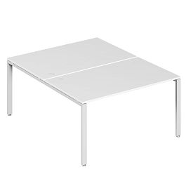 Бенч-система на 2 места Trend Metal 140x147x75 белый - Фото предпросмотра