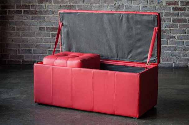Банкетка-сундук Лонг красная - Вид 2