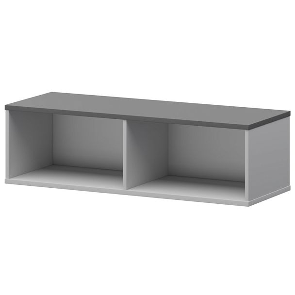 Надставка для тумбы-купе СМТ-12Н25 Белый/Графит 1236x444x400 Смарт - Вид 1