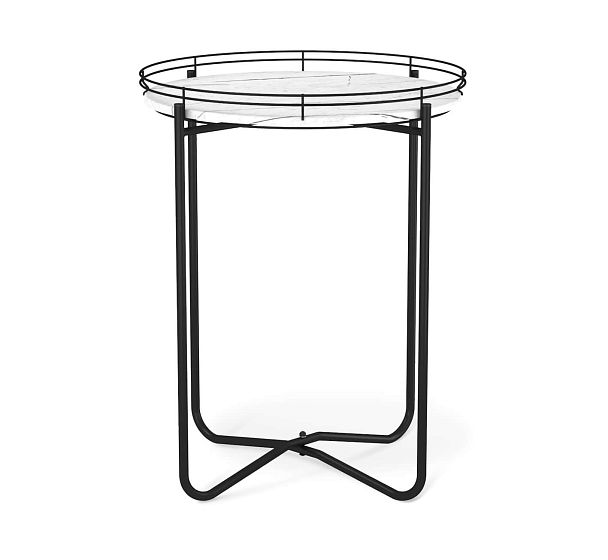 Кофейный столик Sheffilton SHT-CT20 белый мрамор/черный муар - Вид 2