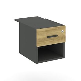 Concept Тумба с открытой нишей и 1 ящ. CN.PT-005 W Дуб Винченцо/Антрацит 347*573*336 - Фото предпросмотра