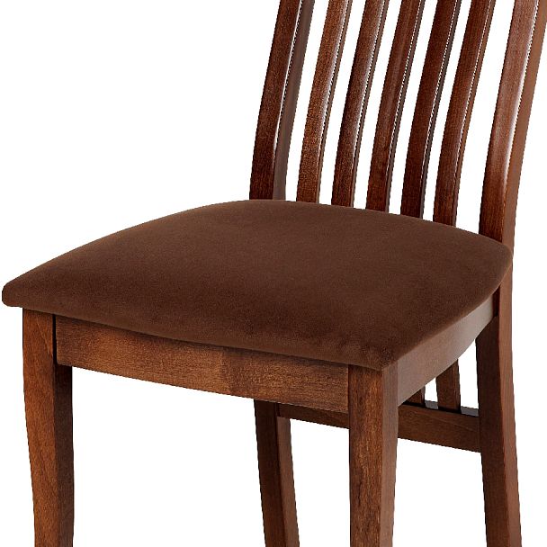 Стул деревянный с мягким сиденьем Альбен Античный орех/Коричневый велюр - Вид 11