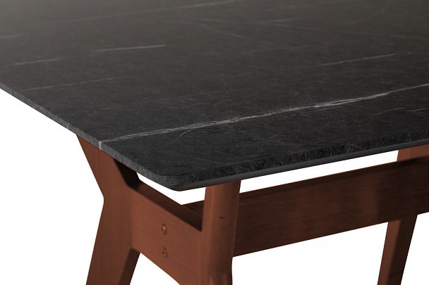 Стол Нарвик 960*960 мрамор Графит Темный орех - Вид 4
