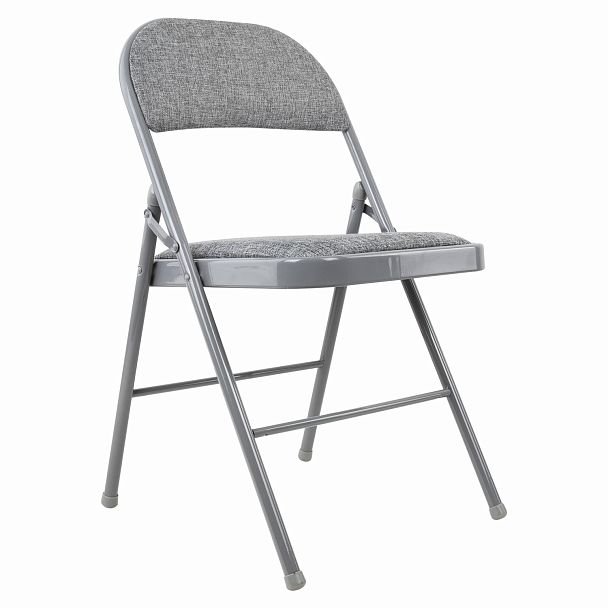 Стул складной BRABIX "Golf Plus CF-003 КОМФОР"Т, серый каркас, серая ткань, 532890 - Вид 3