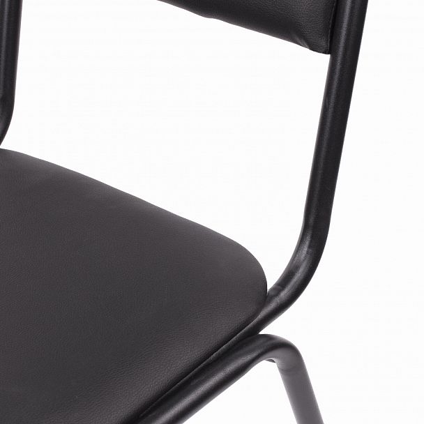 Стул для посетителей РС00М, черный каркас, кожзам черный - Вид 6