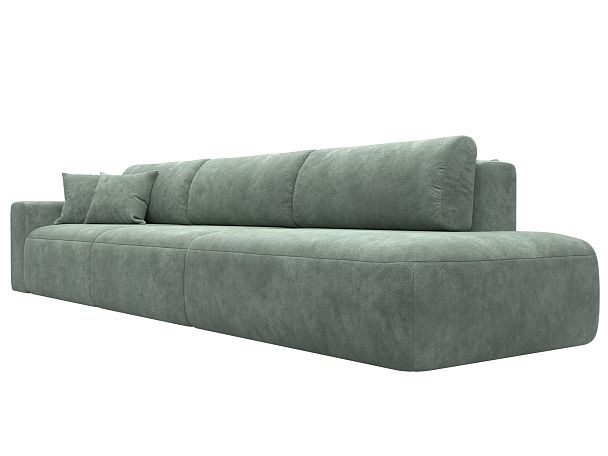 Диван прямой Лига-036 НПБ Модерн Лонг подлокотник слева Велюр зеленый - Вид 3