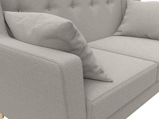 Диван кухонный прямой Брайтон 2 Рогожка бежевый - Вид 4