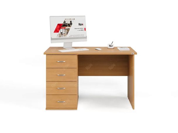 UNITY РС06-12 L Бук Стол однотумбовый Левый 1200х600х750 - Вид 2