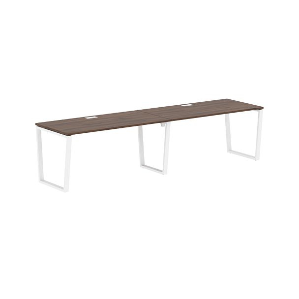 Стол 2-х местный EVWST 3180 Дуб Денвер тёмный/Белый 3126х800х750 EDIS - Вид 1