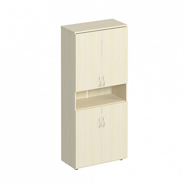 Шкаф для документов закрытый 4-дверный с нишей "Комфорт" К 374  дуб шамони - Вид 1