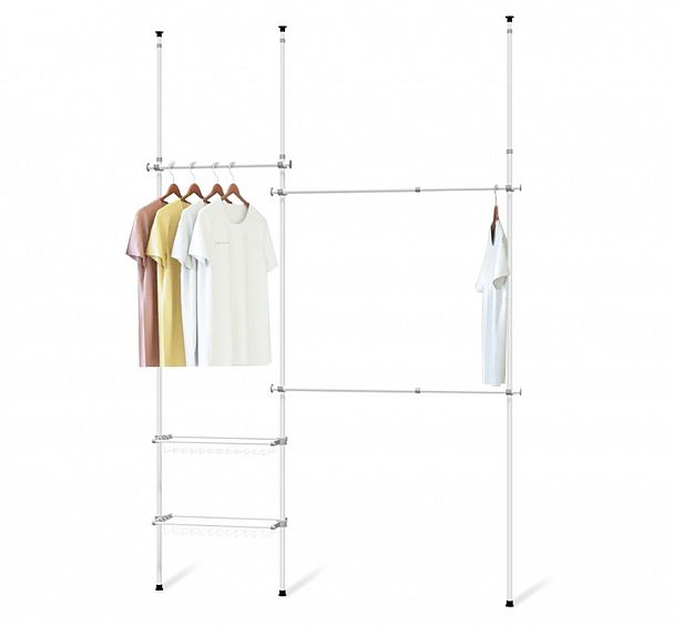 Система хранения SHT-WR22 гардеробная белый/серый - Вид 1