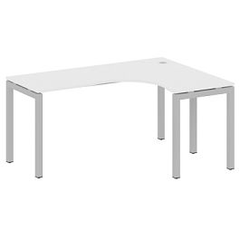 Metal System Quattro Стол криволинейный правый на П-образном м/к 50БП.СА-4 (R) Белый/Серый металл 1600*1200*750 - Фото предпросмотра