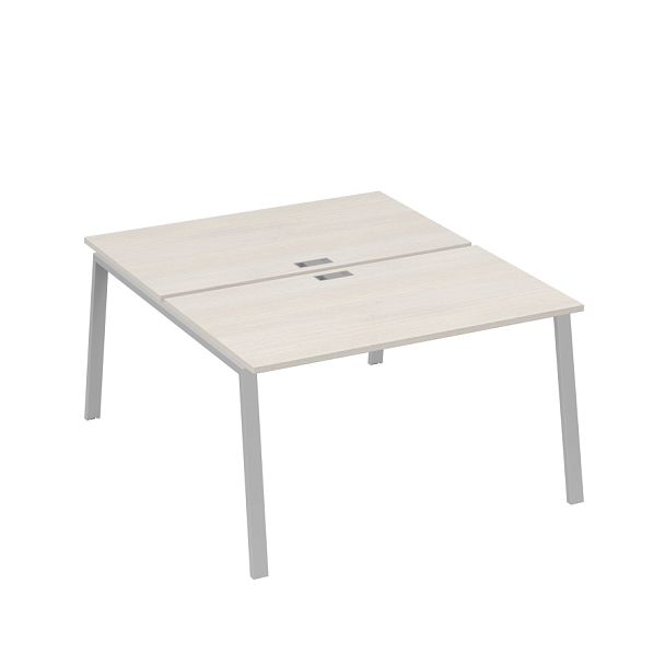 Рабочая станция каркас TRE 2х140 офисная A4 А4 Б3 177  БП дуб / металлокаркас серый - Вид 1