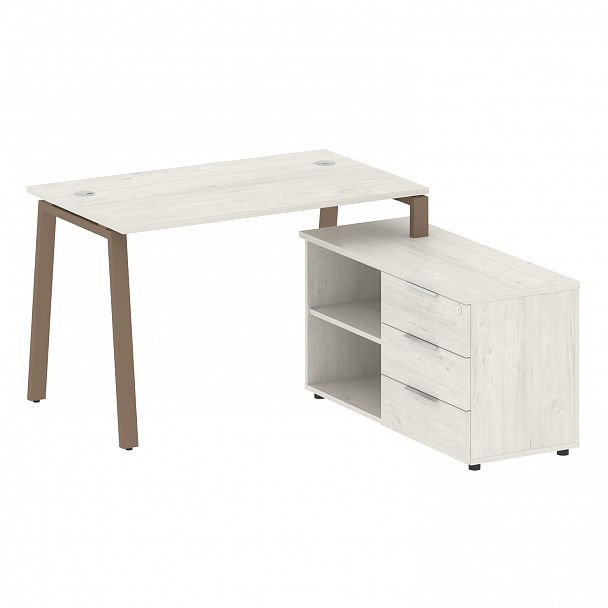 Рабочая станция "Metal System" БА.РС-СТС-2.2 дуб наварра/мокко - Вид 1