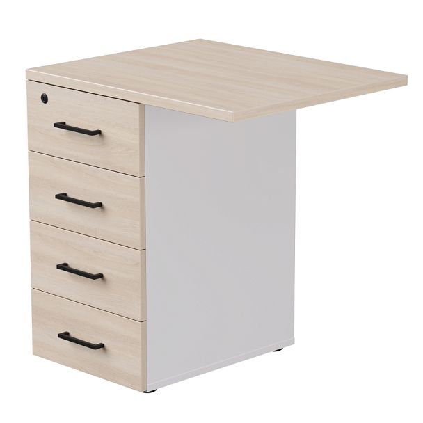 Тумба приставная Everprof EVO с топом 710х600x755 Белый/Дуб Соната - Вид 1