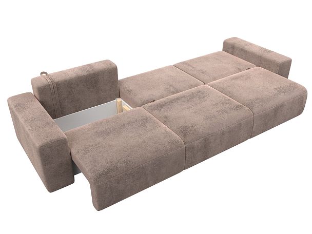 Диван прямой Лига-036 НПБ Классик Лонг Велюр бежевый - Вид 9