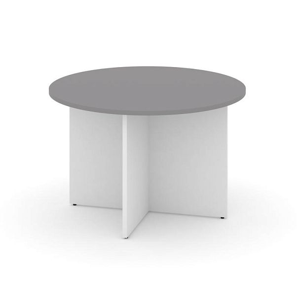 Стайл Проджект Стол переговорный круглый SN-D.SPRG-004 Серый Пепел/Белый 1180*1180*750 - Вид 1