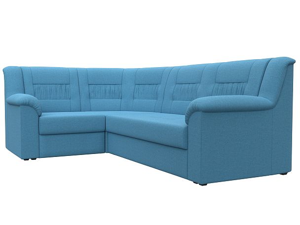 Диван угловой Карелия левый угол Рогожка голубой - Вид 3