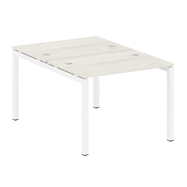 Metal System Quattro Р. ст. на П-образном м/к 50БП.РАС-СП-2.1 Дуб наварра/Белый металл 1000*1475*750 - Вид 1