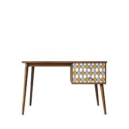 Стол рабочий Berber принт 22 с одной тумбой арт BB20/Print_22 - Фото предпросмотра