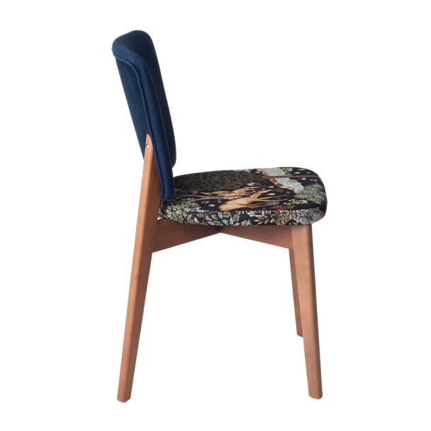 Стул Safir, сиденье гобелен "У ручья" ,спинка велюр Imperia dark blue - Вид 7