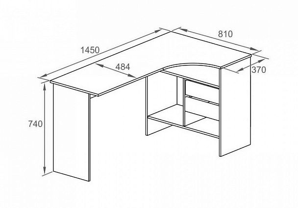 Стол письменный СПм-25 - Вид 4