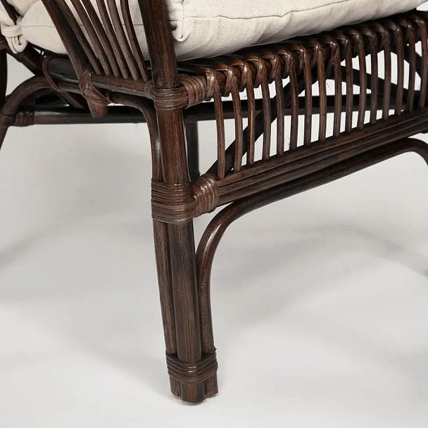Комплект террасный "Нью Богота/New Bogota" (2 кресла + стол) /с подушками/, ротанг, walnut (грецкий орех) - Вид 5