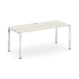 Style Project Direct Lux Стол письменный M-SN-6P.SR-014.M Дуб Наварра/Нержавеющая Сталь/Хром 1580*700*750 - Фото предпросмотра