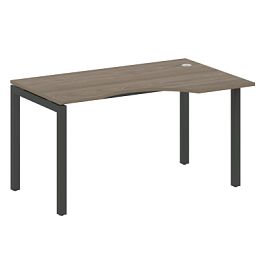 Metal System Quattro Стол криволинейный правый на П-образном м/к 50БП.СА-2 (R) Вяз/Антрацит металл 1400*900*750 - Фото предпросмотра