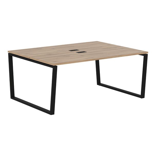 Стол 2-х местный EVWST 1713 Дуб Денвер светлый/Черный 1760х1346х750 EDIS - Вид 1