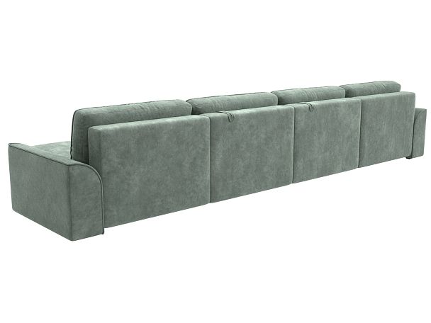 Диван п-образный Лига-048 НПБ лонг Велюр зеленый - Вид 5