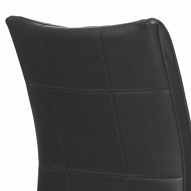 Кресло BRABIX "Stream MG-314", без подлокотников, пятилучие серебристое, экокожа, черное, 532077 - Вид 10