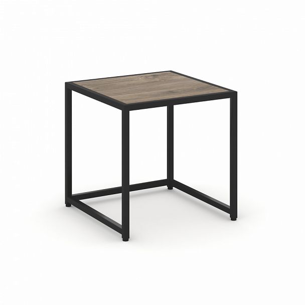 Стол журнальный "Loft" VR.L-SJK-45 Тиквуд Темный/Черный - Вид 1