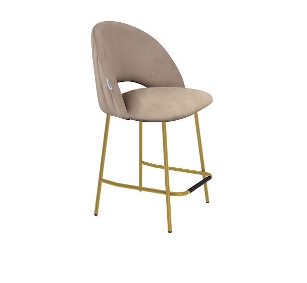 Стул полубарный Sheffilton SHT-ST34-1/S29P-1 латте/золото - Вид 2