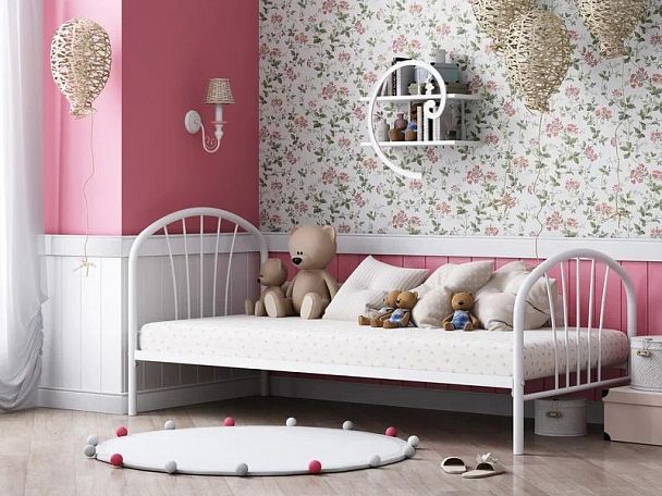 Кровать односпальная "Эвора" белый - Вид 1