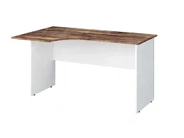 TANDEM RTD013-140L-SH Стол эргономичный левый 1400х900х750 Таксония шоколадная/Белый - Фото предпросмотра