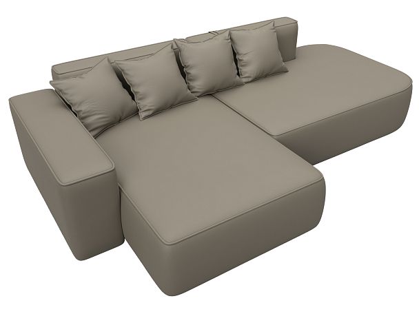 Диван угловой Лига-065 угол левый Экокожа бежевый - Вид 5