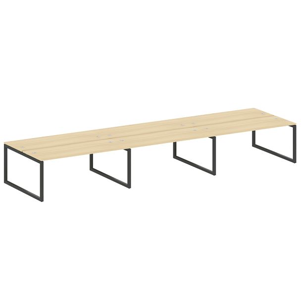 Metal System Quattro Р. ст. на 6 раб. места на О-образном м/к 50БО.СМ-6.5 Акация/Антрацит металл 5400*1475*750 - Вид 1