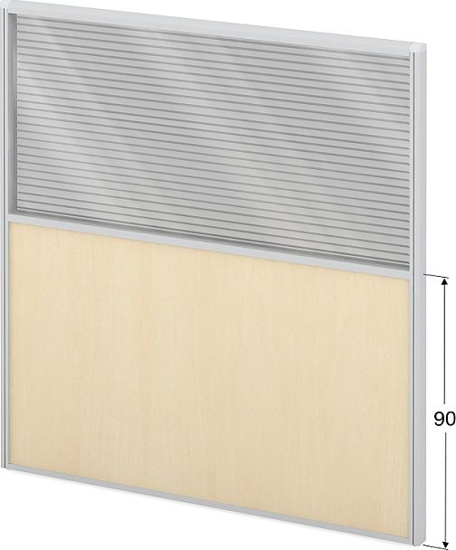 Модуль комбинированный "Мобильные офисные перегородки «Логика»"  ПК-ЛГ-МДК167х160/90Ж/Д-В1-466 клен - Вид 1