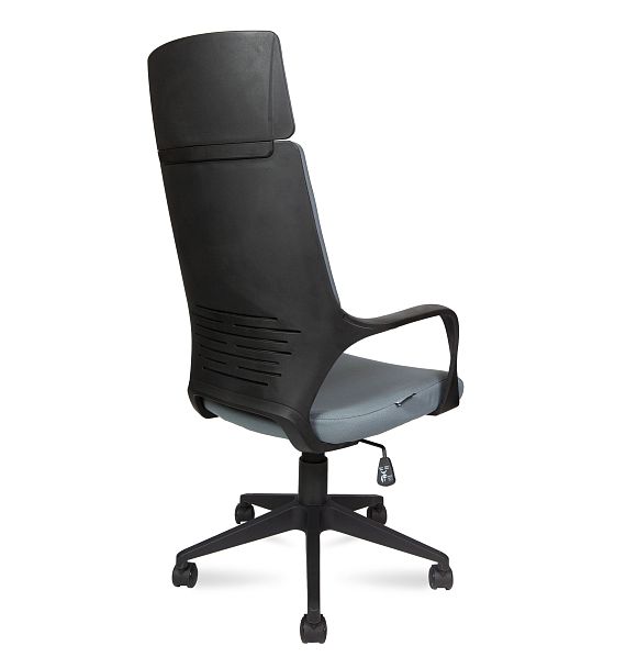 Кресло офисное / IQ / (black plastic, dark grey) черный пластик / темно-серая ткань - Вид 4