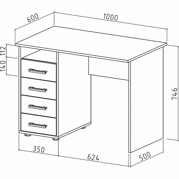 Стол письменный Остин-4 - Вид 2