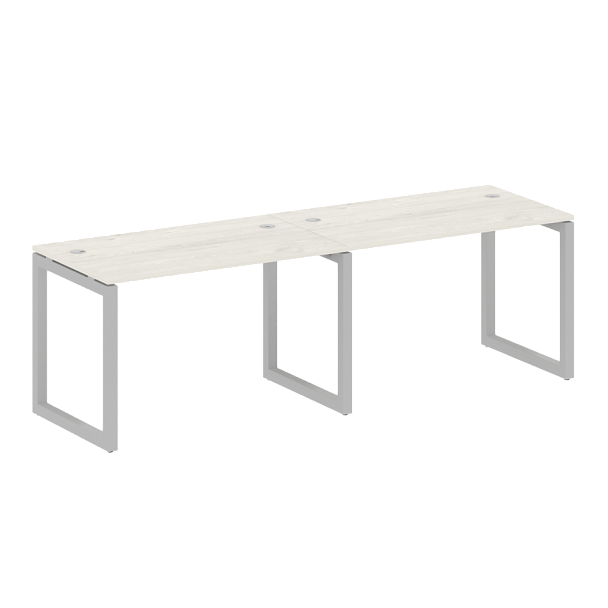 Metal System Quattro Р. ст. на 2 раб. места на О-образном м/к 50БО.СМ-2.2 Дуб наварра/Серый металл 2400*720*750 - Вид 1