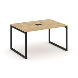 Стайл Проджект Стол переговорный SN-4O.SPRG-001 Тиквуд Светлый/Металл Черный 980*980*750 - Фото предпросмотра