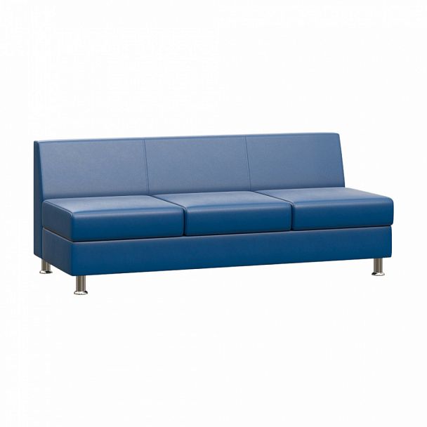 Диван без подлокотников трехместный "PRIME" PR.D-3 синий кз - Вид 1