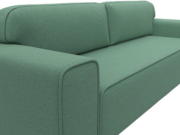 Диван прямой Лига-029 Рогожка зеленый - Вид 4