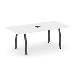 Style Project Direct Direct Стол переговорный SN-6A.SPRG-198 Белый/Металл Антрацит 1980*980*750 - Фото предпросмотра