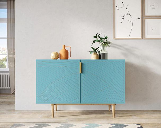 Комод с двумя дверками Line LN01/GR1/blue - Вид 5