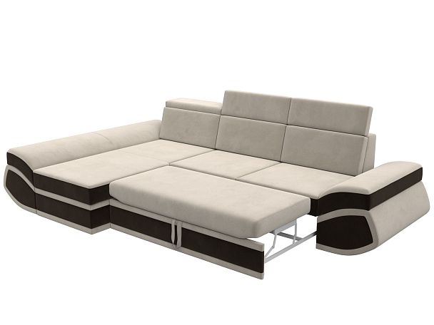 Диван угловой Лига-032 левый угол Микровельвет бежевый - Вид 7