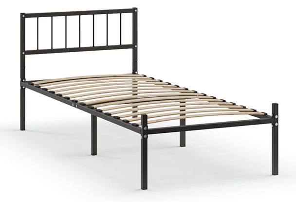 Кровать металлическая Металика В3, 900х2000, цвет черный - Вид 1